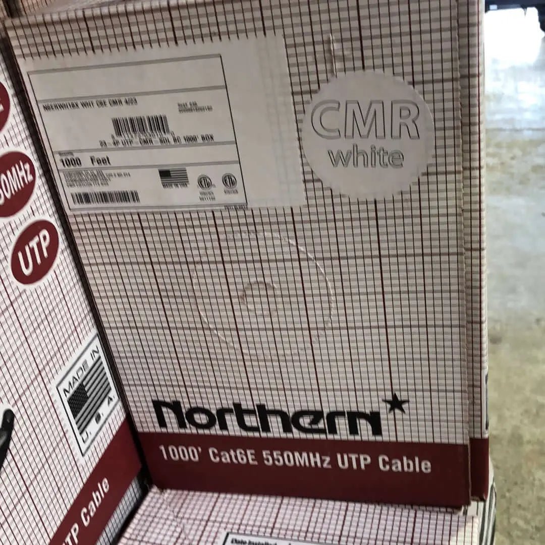 CAT6E Wire 1000' foot 23 - 4P UTP - RISER SOL BC CMR - Avenger Security