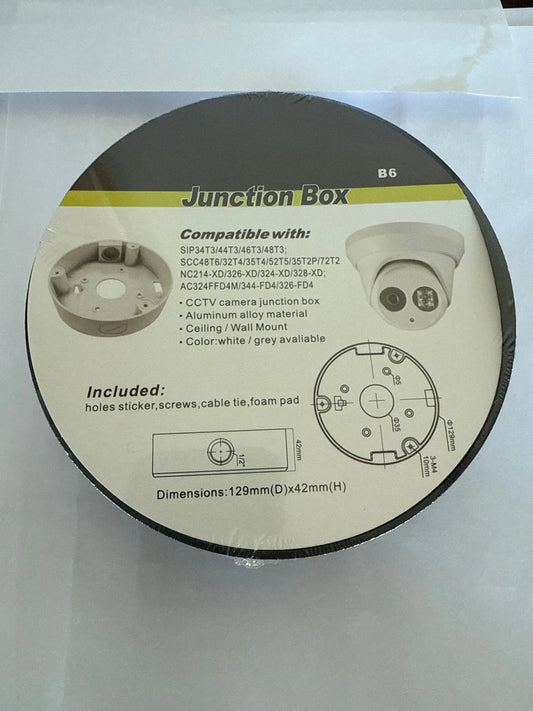 Grey Video Surveillance Juction Back Box Turret 4MP OEM Turret all metal - Avenger Security